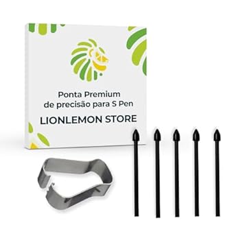 Ponta Premium de Substituição para S Pen linha Galaxy Tab S6, S7, S8, S9 e S10 com extrator - Alta Precisão - LionLemon Store (cor: Preta)