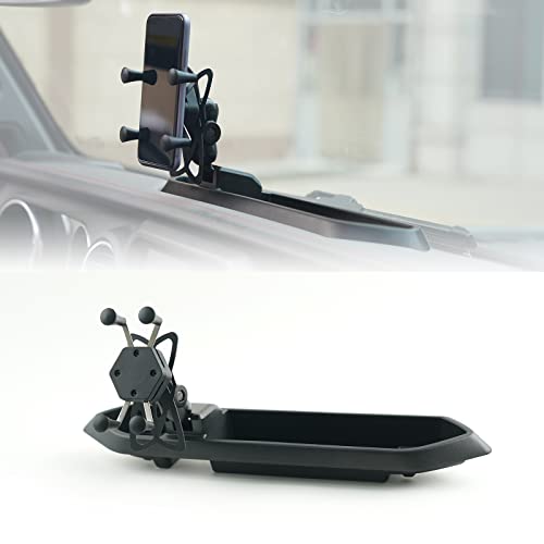 Litmiracle Phone Holder For Car With Storage Case, Dash Tray Phone Mount For Jeep Wrangler 2018-2023 Jl Jlu & Gladiator Jt 2020+, Phone Automobile Cradles (Not Fit For The Oil-Electric Vehicle) #TOP4