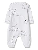 OVS KIDS Tutina in puro cotone bianca da neonato con stampe
