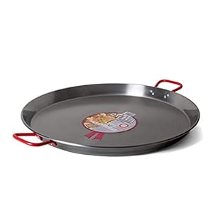 Garcima – LA IDEAL – Paellera valenciana para 16 personas, 55 cm, Gris