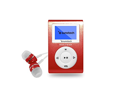 Sunstech DEDALOIII Reproductor MP3 de 8GB con Sintonizador de Radio FM. Auriculares incluidos. Color