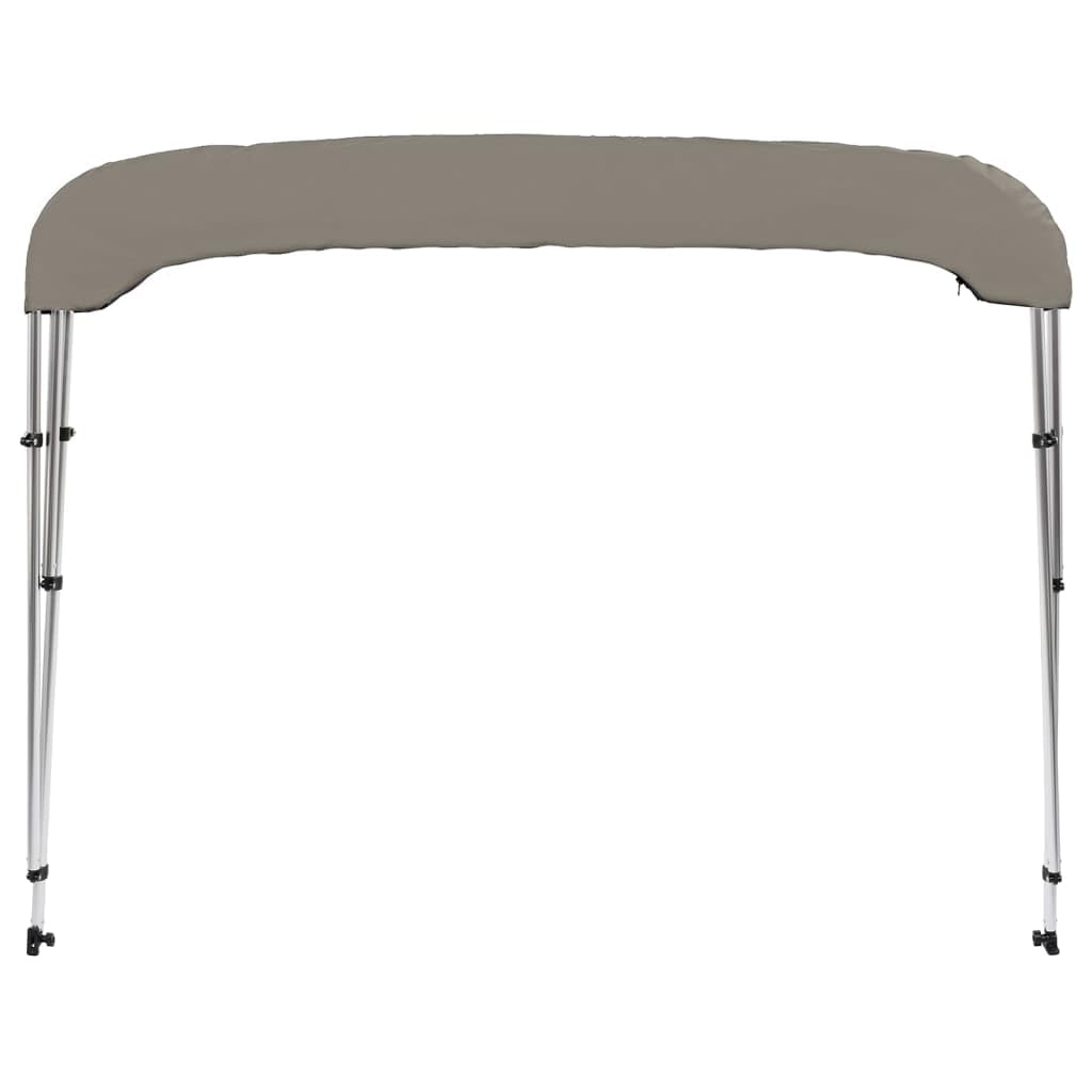 3-Bow Bimini Top Grigio 183 x 180 x 137 cm con pannelli laterali, tettuccio parasole impermeabile in 100% poliestere con rivestimento in PU, telaio in alluminio e raccordi in acciaio inox 316 per