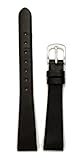 Ladies' Genuine Italian Leather Watchband Black 12mm Watch Band