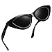 Joopin Polarized Black Cat Eye Sunglasses for Women, Retro Narrow Pointy Cateye Womens Sun Glasses UV Protection, Designer Dark Shades