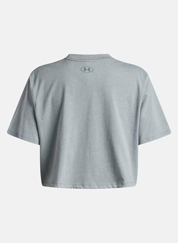 Under Armour UA Rival SS Kadın T-Shirt Jasper Blue Light Heather/Black/White SM - Görsel 4
