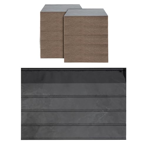 Cartes de classement Prophila A6 noires avec 4 bandes et film de protection pour timbres