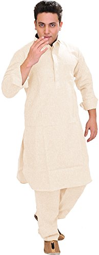Image of Exotic India Men's Cotton Kurta Pyjama