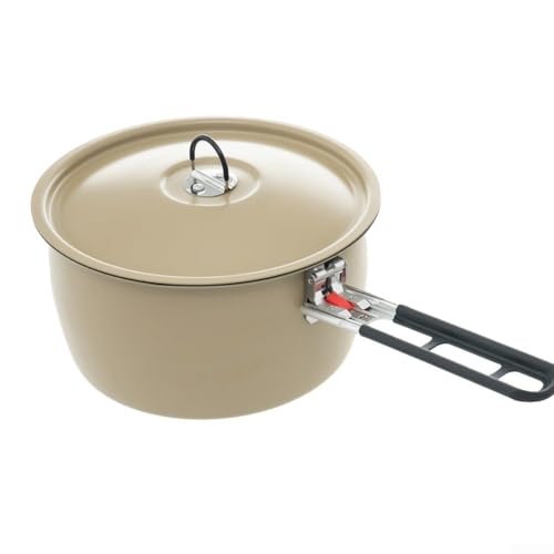 Cocina al aire libre esencial portátil sartén calefacción olla con diseño antideslizante (amarillo)