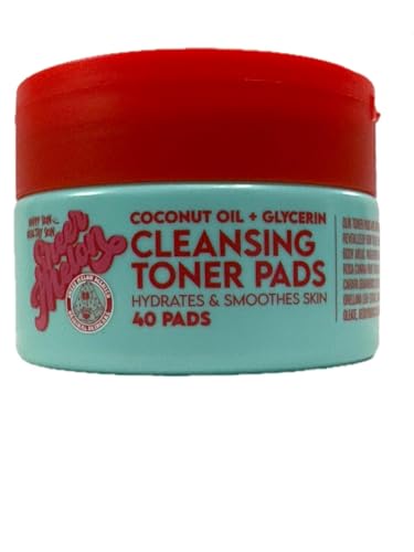 Hydrating Coconut Oil and Glycerin Facial Cleansing Toner Pads, 80