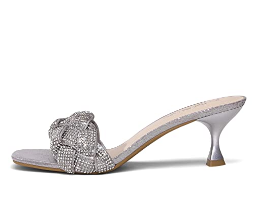 Dream Pairs Silver Heels For Women Rhinestone Open Toe Low Kitten Heels Sexy Stilettos Heels Pump Sandals Party Evening Prom Dance Dress Shoes Size 8 Sdhs2216W #TOP1