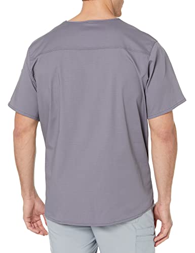 Carhartt Plus Size Men's 2-Tone Slim Fit V-Neck Scrub Top, Pewter, 2XL