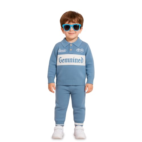 Image of Kidbea Premium Organic Cotton Winter Knitwear Set for Baby Boys | Soft Warm Pullover Sweater & Pant | Classy Comfort Outfit for Infants kids