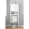 UTEX Bathroom Storage Over The Toilet, Bathroom Cabinet Organizer with Adjustable Shelves, Bathroom Space Saver for Bathroom, White UTEX Bathroom Storage Over The Toilet, Bathroom Cabinet Organizer with Adjustable Shelves, Bathroom Space Saver for Bathroom, White