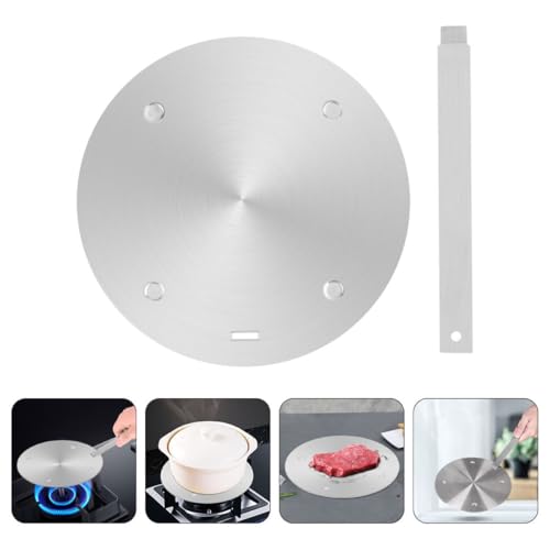 MAGICLULU Placa Difusora de Calor para Estufa de Gas y Eléctrica, Disco de Inducción de Acero Inoxidable 160mm X 3.4mm, Adaptador Metálico Esencial de Cocina, Convertidor Térmico - imagen 5