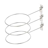 LOORGVEL 3Pcs Wall Mounted Basketball Holder Rack Iron Ball Storage Organizer for Displaying Sports Equipment for Basketball Soccer Balls and Hats