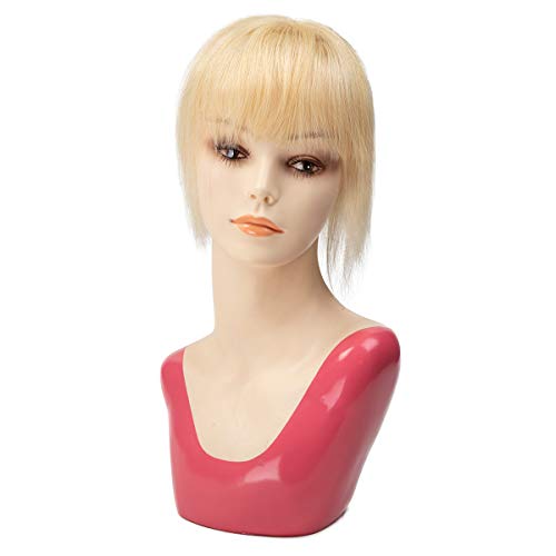 Isheeny peças de cabelo para mulheres com cobertura de cabelo loiro de 25,4 cm com clipe de cabelo h