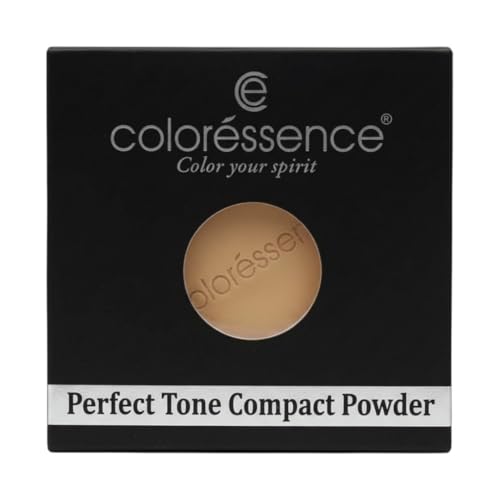 Image of Coloressence Perfect Tone Compact Powder With Free Applicator Puff | Matte Makeup Setting Powder| Oil Control Face Powder | Lightweight | Buildable | Suitable For All Skin Types | Beige, 10 Gram