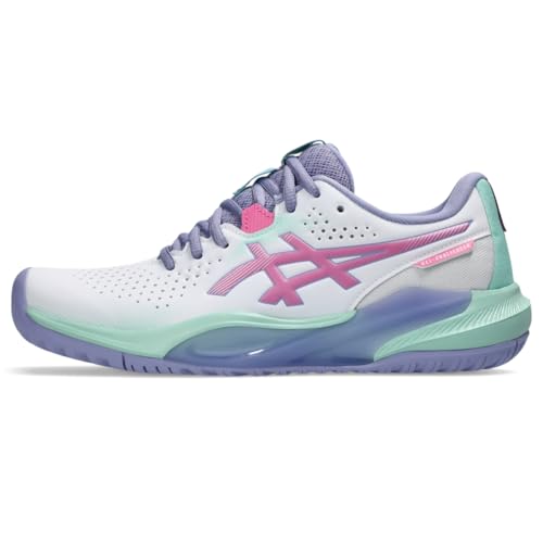 ASICS Women's Gel-Challenger 15 Tennis Shoes, 8, White/Dragon Fruit