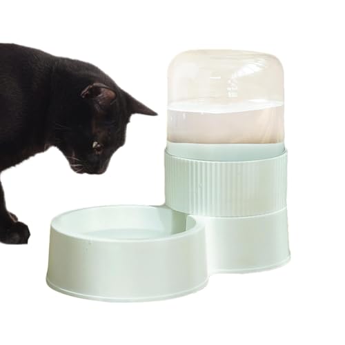 Virtcooy Alimentador automático Cat Food Dry Food, Autom Aderer Cat Food,Dispensador de Gato automático de alimentación de Alimentos de Gran Capacidad | Tazón para Perros Desmontable para Mascotas