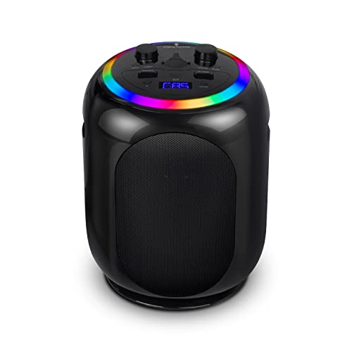 Image of Singing Machine SingCast MAX Bluetooth Video Casting Karaoke Machine, Party Speaker, Microphone, 22 Voice Effects, Pitch Correction, Lights, Stand, 35W Sound for PA System Function for Adults & Kids