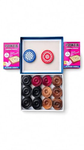 Generic Wooden Carrom Coin Set 24 Coins - Image 3