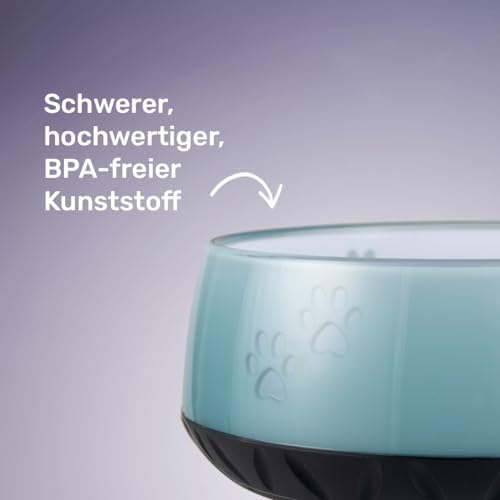 EHASO Hundenapf mit Pfötchen - Futter- und Trinknapf für kleine und große Hunde, unifarben