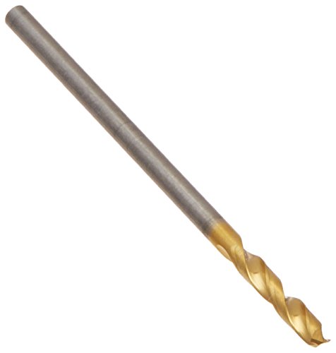 Walter Tools A1164TIN-1.5 Alpha 2 1.5 mm Solid Carbide Twist Drill, 6 mm Length of Cut, 4.5 mm Maximum Cut Depth, 9mm Extension Length, 32 mm Overall Length