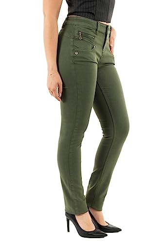Freeman T. Pantalones vaqueros Alexa High Waist f599 Thyme, verde, XXS