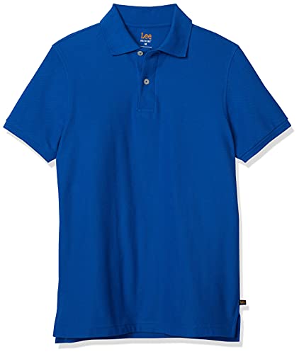 Lee Uniforms Men's Modern Fit Short Sleeve Polo Shirt, Royal, X-Large