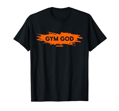 Gym God Orange Gym Bodybuilding Uomo Fitness Training Maglietta