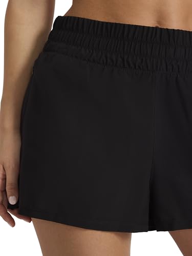 Reebok Women’s Sprinter Zip Running 3” Short, Standard Fit, Lightweight Poly Woven Fabric, Black, Large - image 4