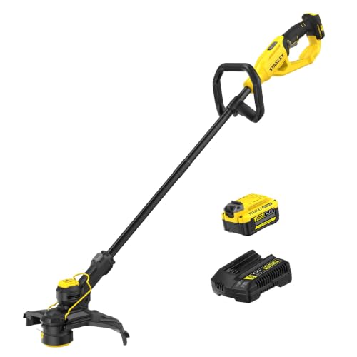 Stanley V20 Taille-Bordures sans Fil, avec Protecteur de Bordures, Batterie et Chargeur Inclus, 18V, STCST933M1-QW