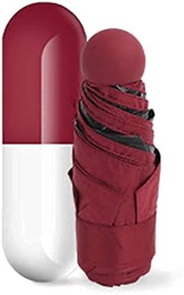 Gwalinath UV Protection tablet umbrella | capsule umbrella For Rain Windproof & Sun Protection Features, 4 Folding Compact Capsule Case For Men, Women, Kids