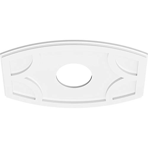 Image of Ekena Millwork CMP24X16KY-06000 Kailey Architectural Grade PVC Contemporary Urethane Ceiling Medallions 24 inchW x 16 inchH x 6 inchID x 13 inchC x 1 inchP