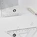 4 Pcs Geometry Math Set 15cm Ruler Set Ruler Protractor Set Triangle Ruler for Kids Classroom Learning