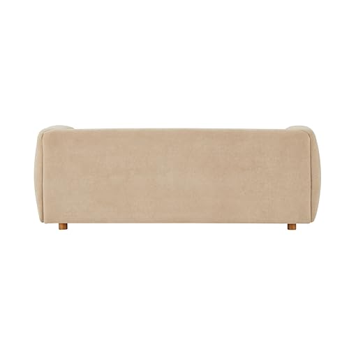 Image of Christopher Knight Home Flowin Velvet Upholstered 3 Seater Sofa Couch, Wooden Home Sofa Living Room, Comfy Cloud Couch for Bedroom, Home Office, Dark Beige+Brown