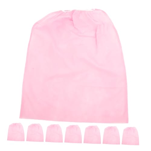 Happyyami 8 Piezas Vestido De Belleza Accesorios De Ducha Cortina De La Ducha Dispensador De Jabón Automático Limpiador De Biberones Alfombra De Baño Absorbente Tela No Tejida Rosa