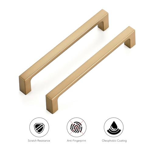 Ravinte 5 Pack Solid 5 Inch Square Cabinet Handles - Champagne Bronze Pulls for Drawers and Kitchen Cabinets - Hardware Handles by Ravinte - Image 9