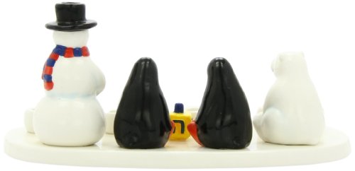 Gift Mark Themed Menorah, Ceramic Arctic