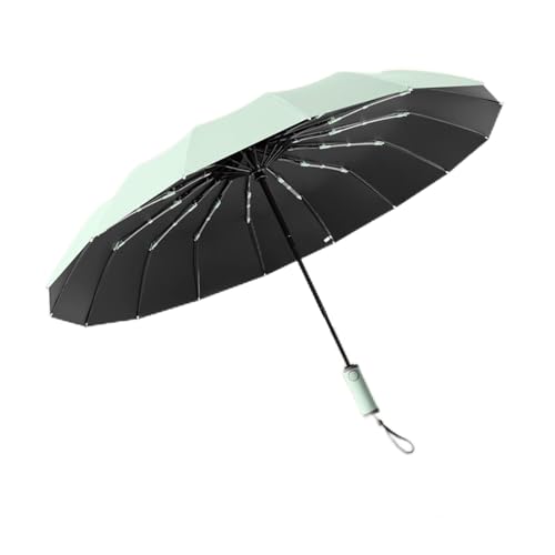 RENEESME Umbrellas for Rain 16-Rib Automatic Umbrella Line Parasol Folding Sun Umbrella Strong Umbrella for Wind and Rain(A)