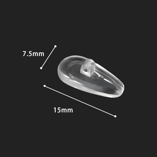 Eyeglass Nose Pads For Glasses Silicone Anti Slip Nose Pads Optical 6 Pairs Screw-in Oakley Tincup Non Slip Screwsdriver 2 Screws Clean Cloth(Screw-in, 15 * 7mm)