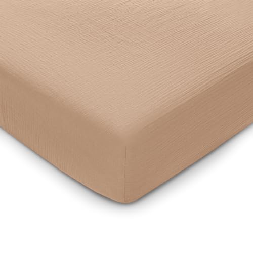 Comfy Cubs 100% Muslin Cotton Fitted Crib Sheet - Soft,
