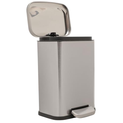 Caneca de basura rectangular de acero inoxidable VICASKY 6l