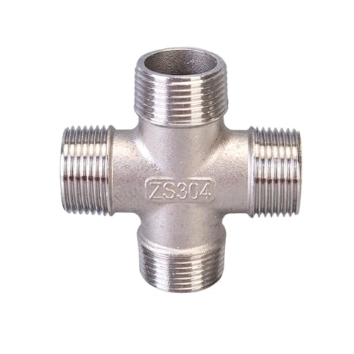 Raccord inox 304 femelle 1/2 pouce à quatre voies pour installation fluide