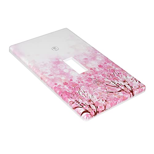 Japanese Sakura Birds On A Cherry Blossom Light Switch Cover Decorative Wall Plate 1 Gang Single Toggle Switch Plate #TOP2