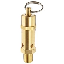 Kingston 112CSS Series Brass ASME-Code Safety Valve, 165 psi Set Pressure, 1/4" NPT Male