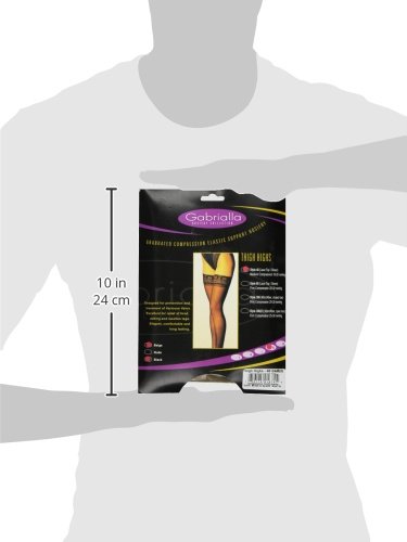 Image of GABRIALLA Sheer Graduated Compression Thigh High Stockings (20-22 mmHg) H-40 2 Pack