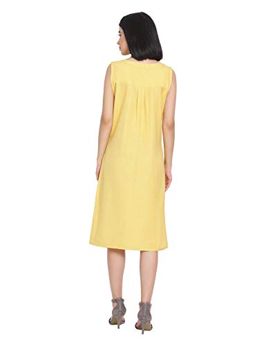 Image of oxolloxo Women Solid Sleeveless V-Neck Dresses