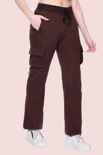 Image of White Moon Women's 4 Pocket Cargo Joggers for Gym - Comfortable Track Pants for Women, Cotton Jogger Combo Pack of 2, Ideal Track Pants for Women, Cargo Joggers for Everyday Wear