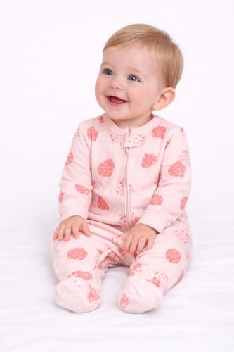 Image of TuddyBuddy Baby Girl's Cotton Printed Full Sleeves Sleepsuit /Footed Rompers for Baby Girl